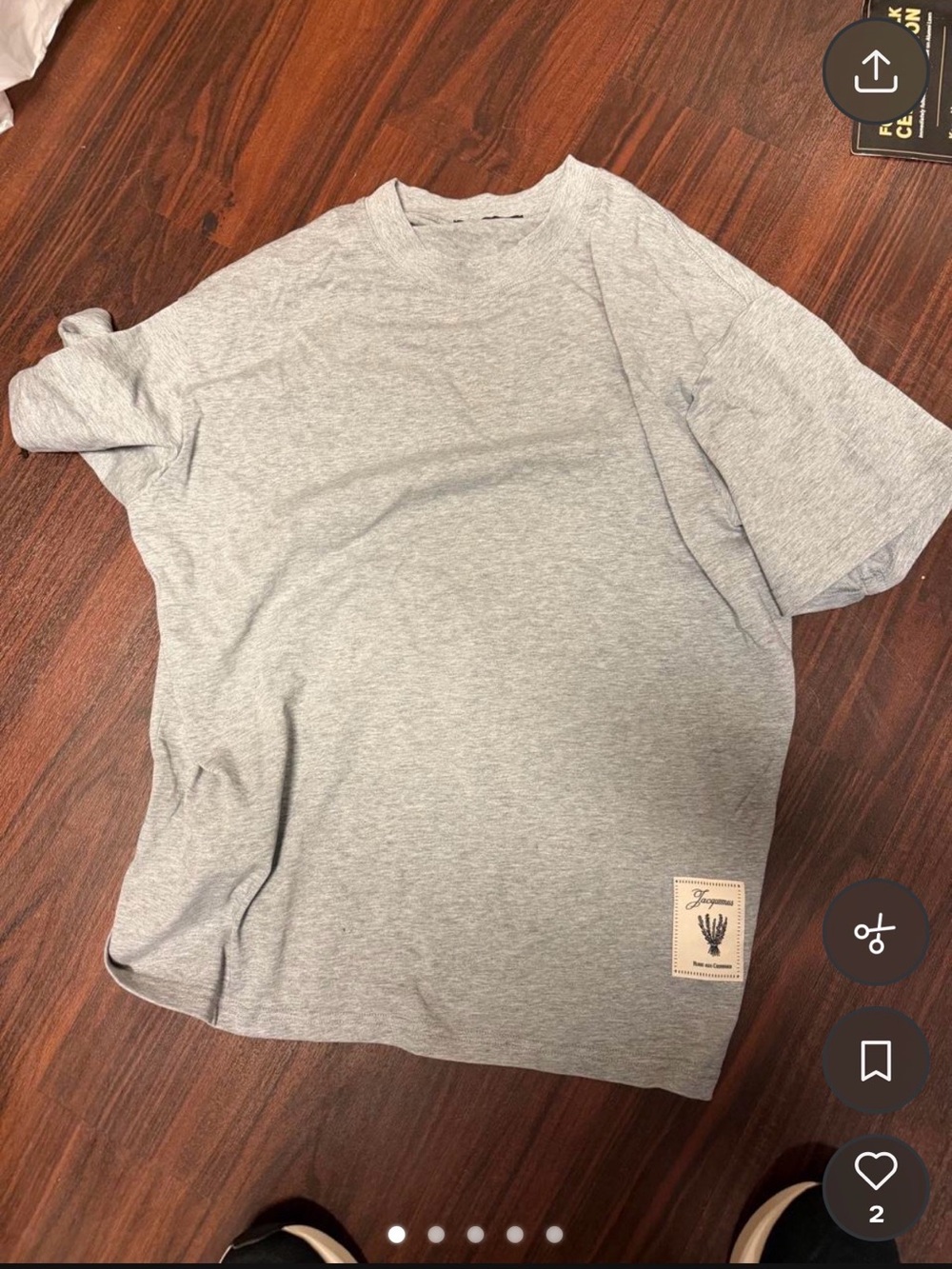 Jacquemus Gray Crewneck Short Sleeve Tee